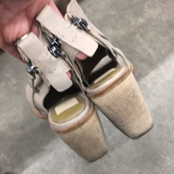 DOLCE VITA Leather Port Booties open toe Taupe 6.5 - Picture 7 of 14